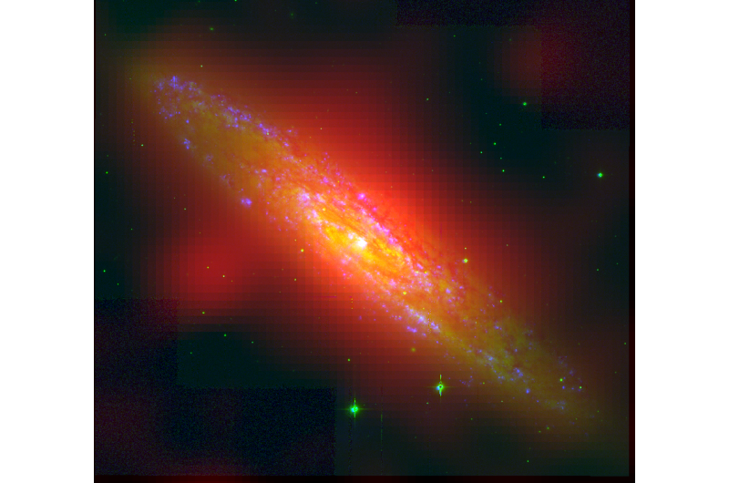 Astronomers Investigate Spiral Particle Dynamics in the Halo of a Starburst Galaxy