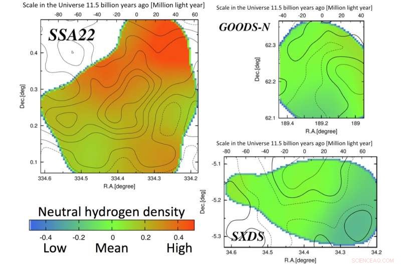 Subaru Telescope Detects Elusive Gas Cloud Shadow in Ancient Proto‑Supercluster