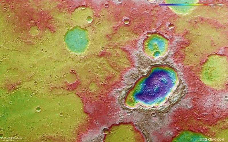 Triple-Impact Crater on Mars Reveals Fragmented Meteoroid