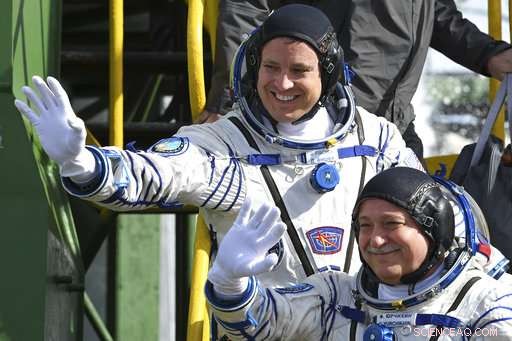 U.S. and Russian Astronauts Welcomed Upon Arrival at the International Space Station