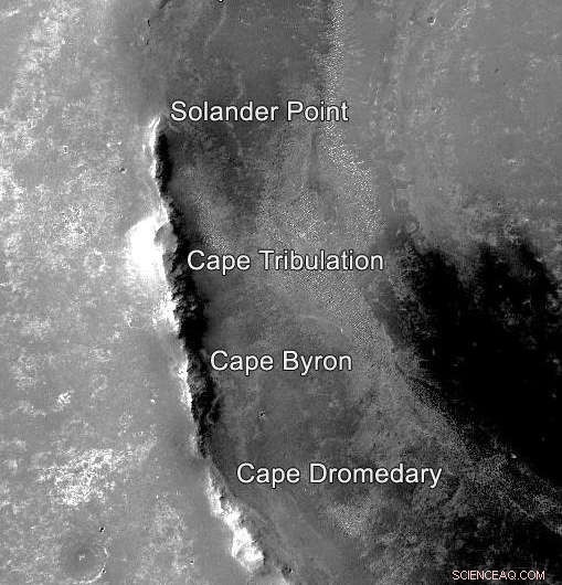 NASA’s Opportunity Rover Advances Through the Tribulation Crater