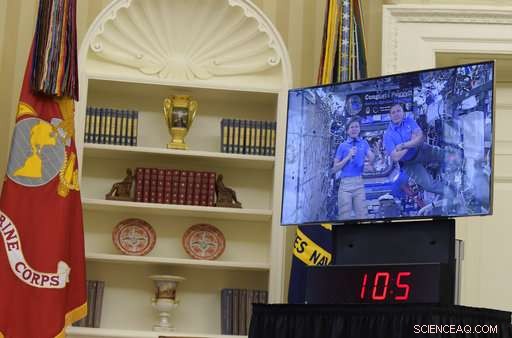 NASA Astronaut Sets New US Space Record, Receives Call from President Trump