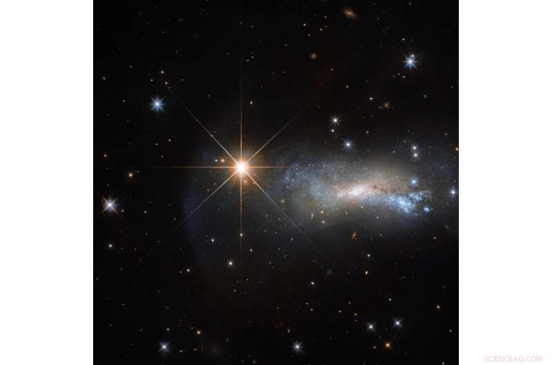 Hubble Spotlights Bright Star TYC 3203-450-1 in the Lizard Constellation