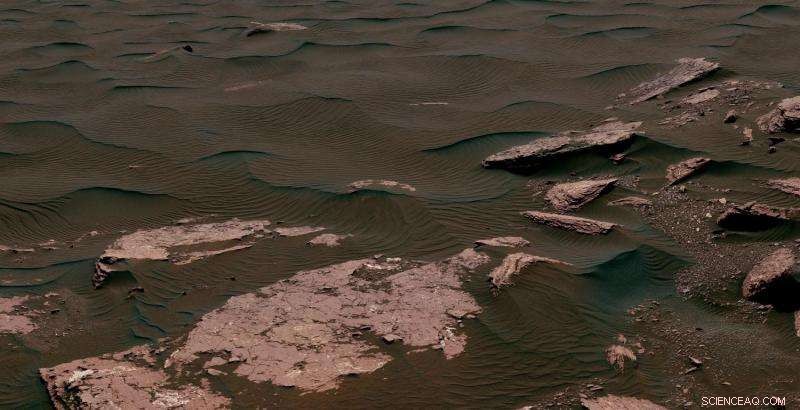 NASA Curiosity Rover Collects Samples from Active Linear Dune on Mars