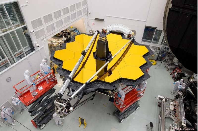 NASA’s Webb-Cam Documents Engineers in Action on the James Webb Space Telescope at Johnson Space Center