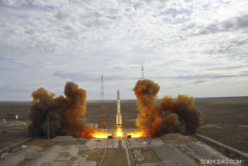 Proton-M Rocket Launches US Satellite EchoStar-21 into Orbit