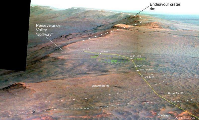 Opportunity Rover Reaches the Rim of Perseverance Valley