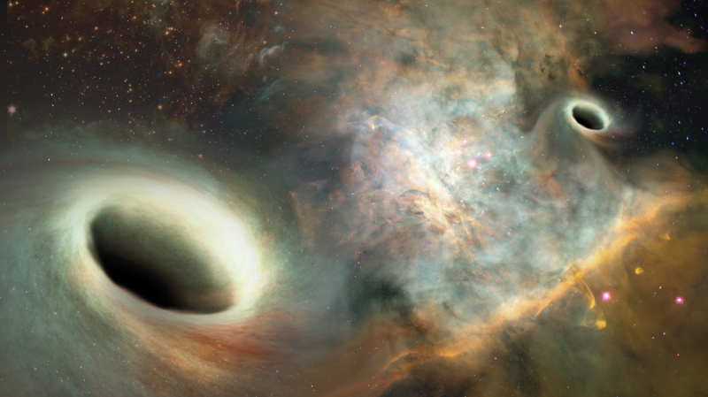 First Confirmed Detection of Orbiting Supermassive Black Holes