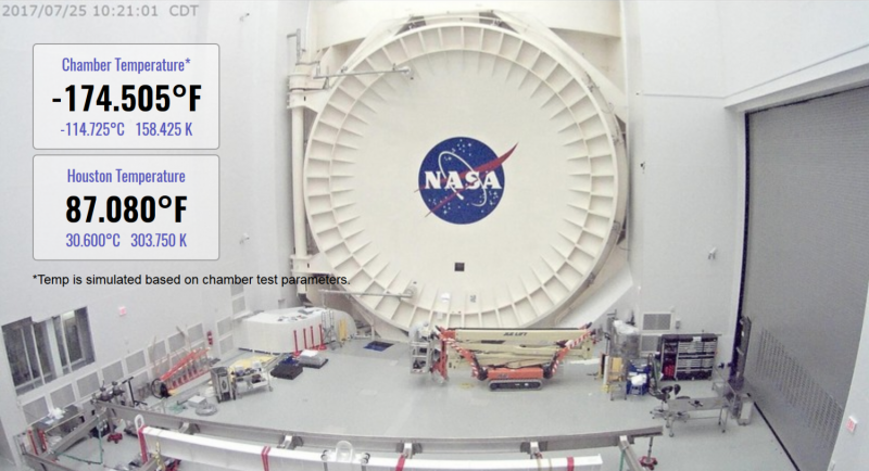 NASA’s WebCam Showcases Webb Telescope’s Cooling in Chamber A