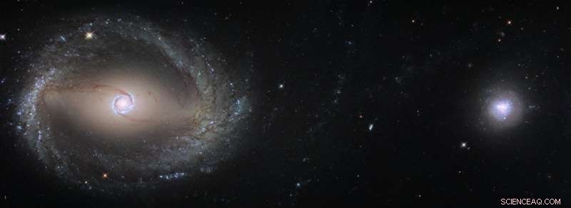 Hubble Reveals the Galactic David & Goliath: Merging Spiral and Dwarf Galaxies