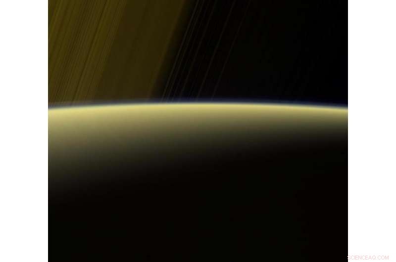Cassini s Captivating Haze Revealed Over Saturn’s Horizon