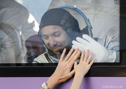 Three Astronauts Launch into Orbit on Soyuz MS-05 to the International Space Station