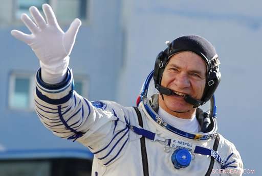 Three Astronauts Launch into Orbit on Soyuz MS-05 to the International Space Station