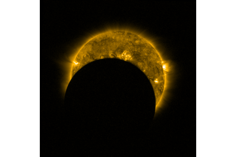 Partial Solar Eclipse Captured from Space: A Stunning Astronomical Event