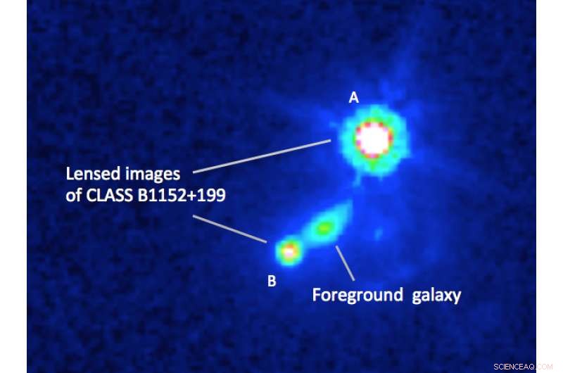 VLA Unveils Magnetic Field of a Distant Galaxy Using Gravitational Lens