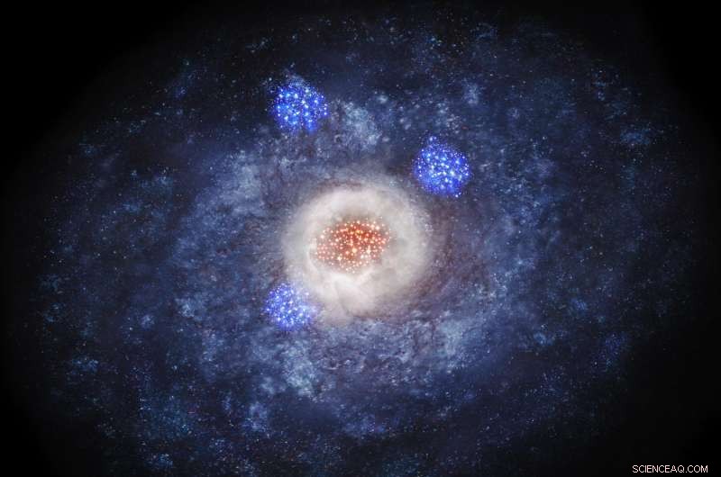 Explosive Star Formation Swells Galactic Cores