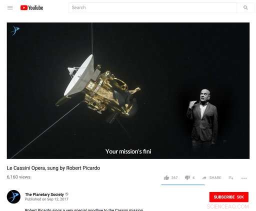 Farewell to Cassini: Saturn Mission Ends with Humorous Operatic Tribute