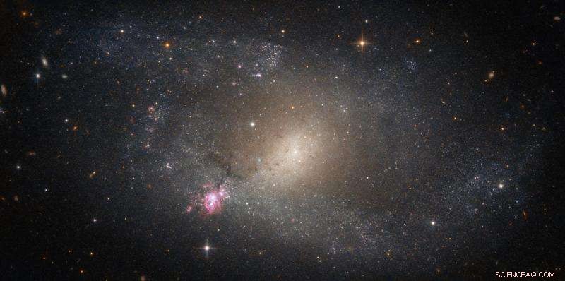 Hubble Captures Starburst Activity in NGC 5398 Barred Spiral Galaxy