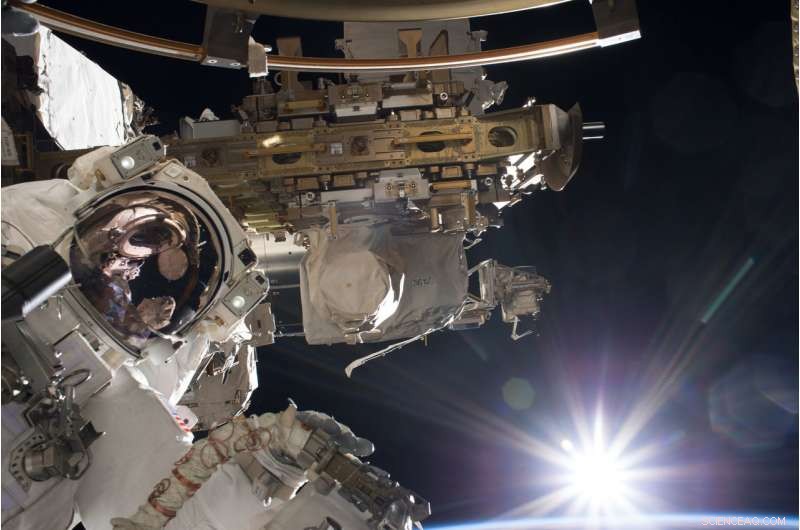 NASA Astronauts Begin Spacewalk with Spectacular Sunrise
