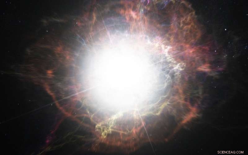 A Star s Dramatic Life: Exploding, Surviving, and Re-Exploding Over Five Decades
