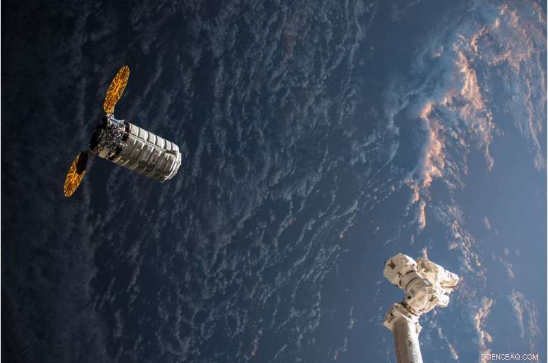 Orbital ATK s Cygnus Resupply Ship Meets ISS Amid Stunning Orbital Sunrise