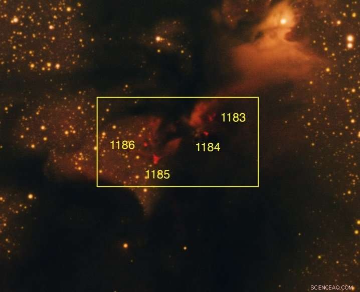 Astronomers Discover 12 New Herbig–Haro Objects in Dark Nebula LDN 673