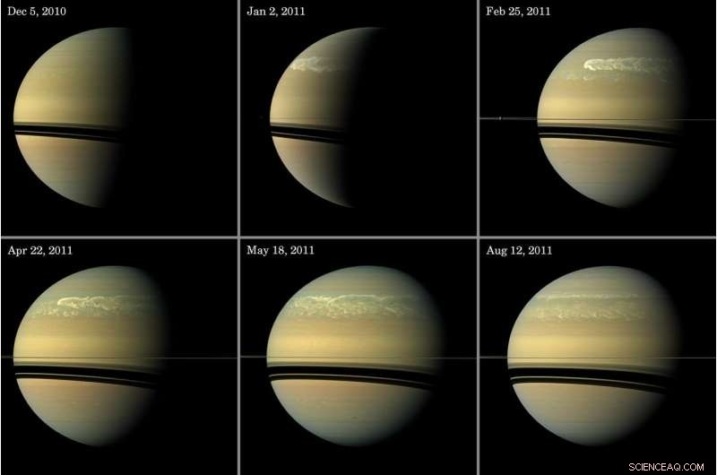 Saturn’s Giant Storms Disturb Planetary Heartbeat