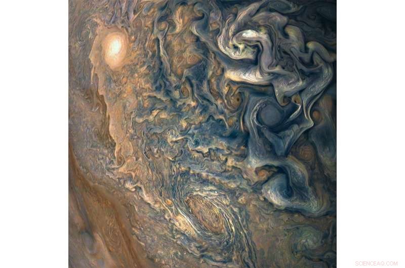 Juno Captures Awe-Inspiring Color-Enhanced Image Above Jupiter s Clouds