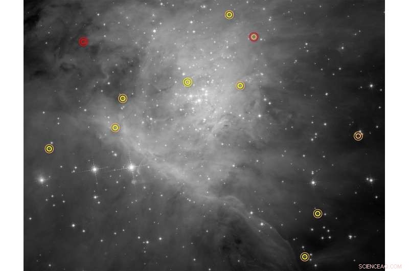 Hubble Telescope Detects Low-Mass Stars, Brown Dwarfs, and Exoplanets in Orion Nebula