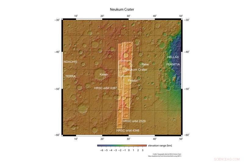 Neukum Crater on Mars Honors Pioneer of Mars Express