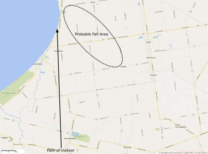 Grand Bend Fireball Could Have Released Meteorites
