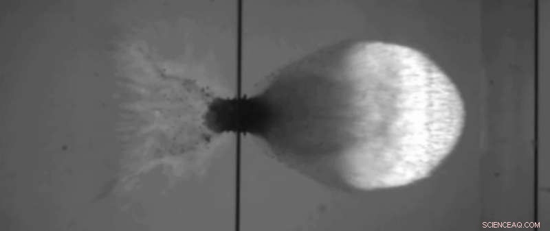 Hypervelocity Impact: 7 km/s Aluminum Projectile Pierces Spacecraft Shield