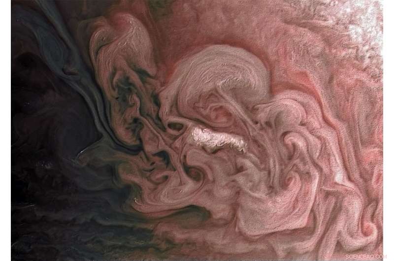 Jupiter’s Rose-Colored Storm Revealed in Stunning Detail