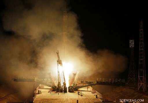 Three Astronauts Dock at the International Space Station: Two Americans and One Russian