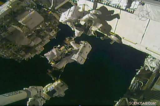 NASA Astronauts Conduct Spacewalk Days After Docking with the ISS