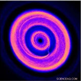 How a Growing Planet Carves Rings and Gaps in a Young Planetary Disk