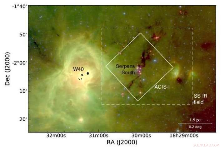 Astronomers Identify Nearly 100 New Young Stellar Objects in Serpens South