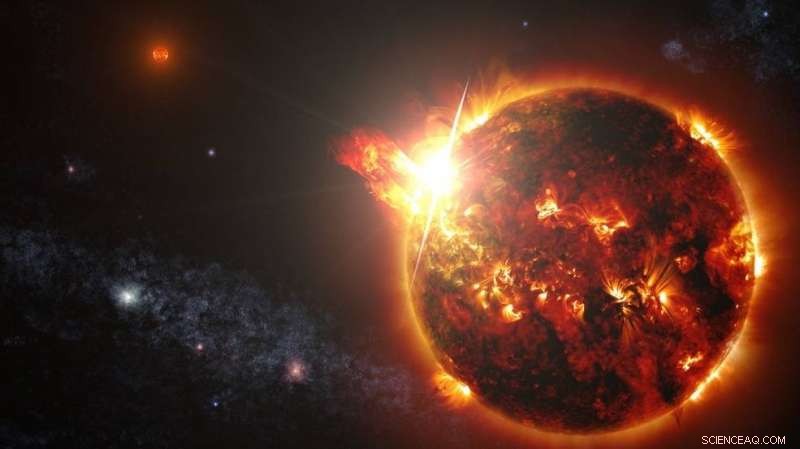 Astronomers Detect Powerful Superflare on M-Dwarf Star