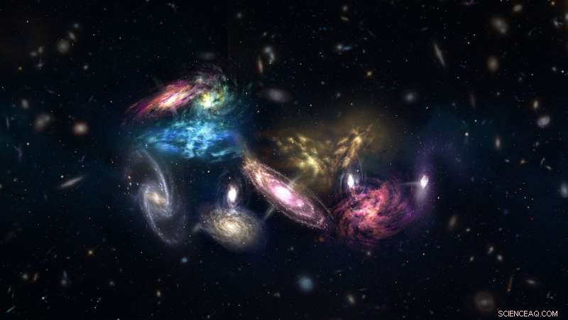 Astronomers Witness Cosmic Collision of 14 Galaxies