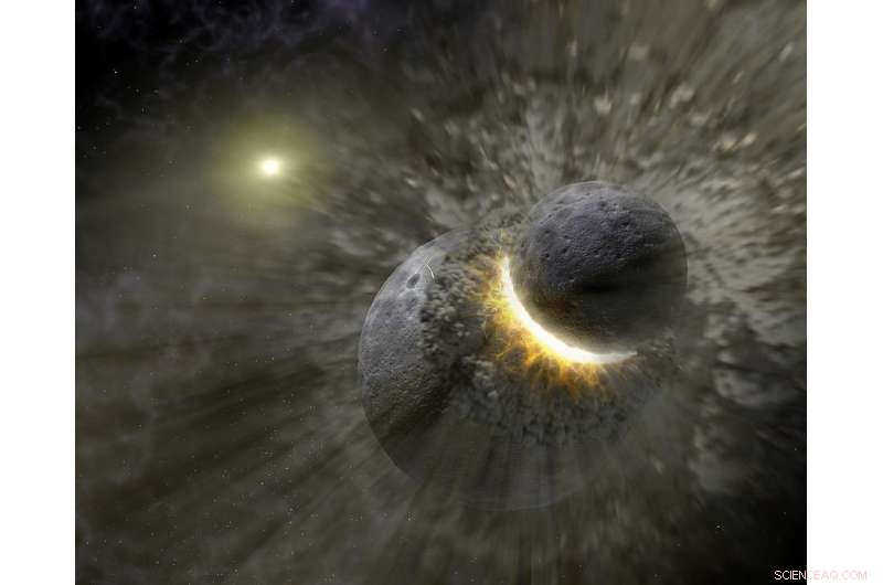 How Many Early Earth Moons Collided Back Into Our Planet?