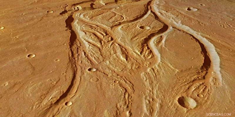 New Evidence: Martian Surface Reveals Branching Networks Indicative of Heavy Rainfall