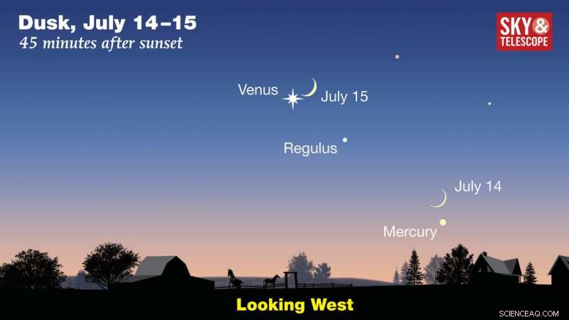 Crescent Moon and Venus Align for a Stunning Evening on July 15
