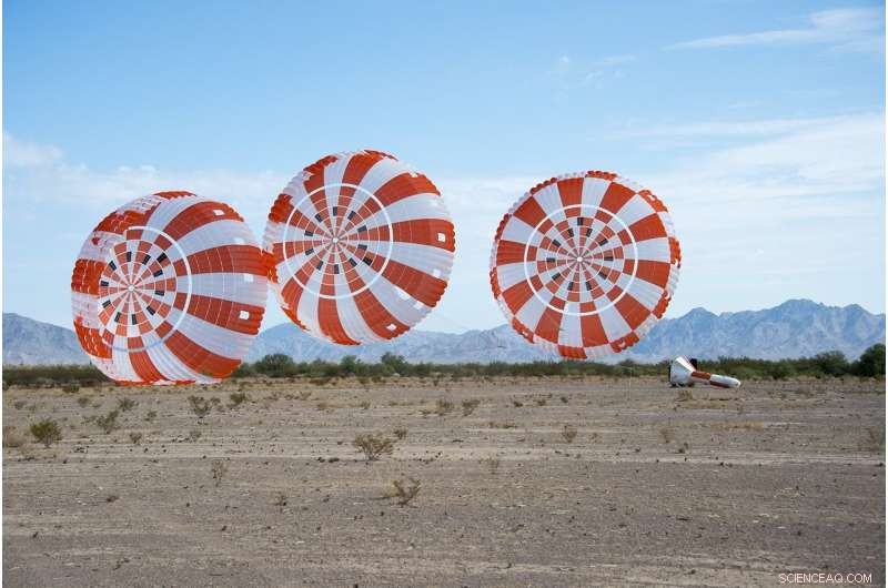 Orion Parachutes Successfully Deploy in Arizona Test, Confirming Reliability