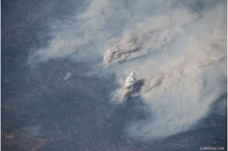 California Wildfires Seen from the International Space Station