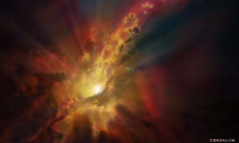 Astronomers Capture the Farthest Galactic Wind, Stifling Early Star Formation