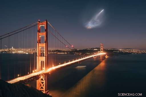 SpaceX Launch Illuminates Night Sky, Captivating Social Media