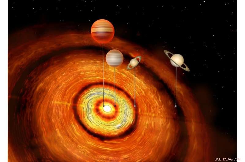 Discovery of Four Giant Planets Around a Young Star Challenges Planet Formation Models
