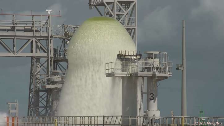 NASA Deploys Nearly 500,000 Gallons of Water in 60 Seconds to Safeguard SLS Launch