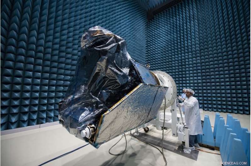 Cheops Satellite in Maxwell Chamber: ESA’s EMC Test at ESTEC