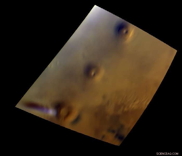 ESA s Mars Express Monitors Elongated Cloud Over Arsia Mons